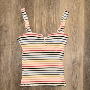 Billabong Striped Ribbed Tank Top – Size M (Fits Like S)